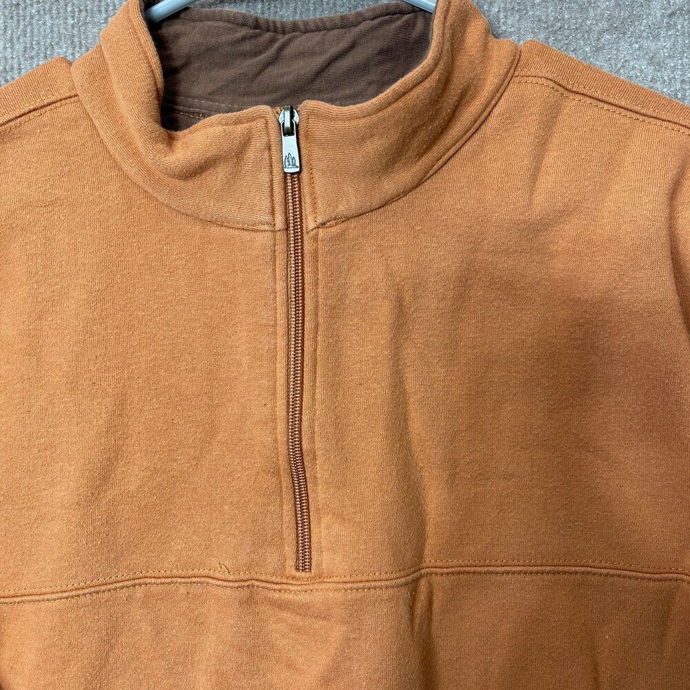 Outdoor Life 1/4 Zip Pullover Mens L Brown Minimalist Cozy Quiet Luxury Classic - Picture 3 of 15